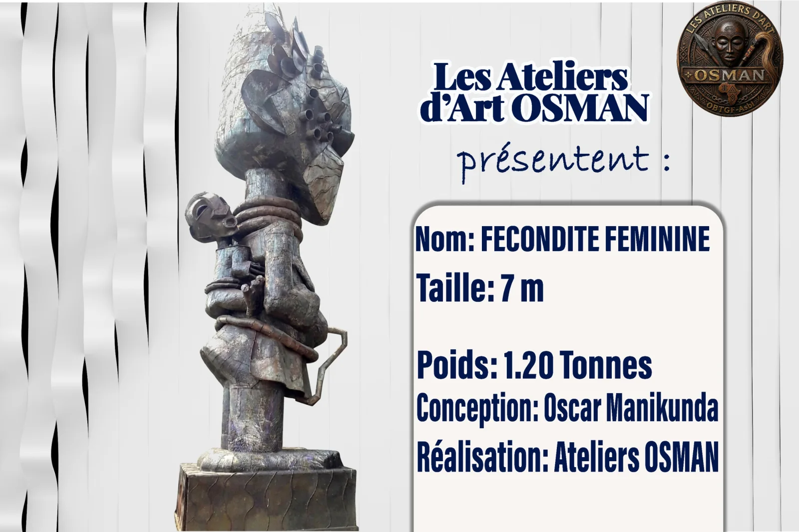 Sculpture Fécondité féminine des Ateliers d’art Osman